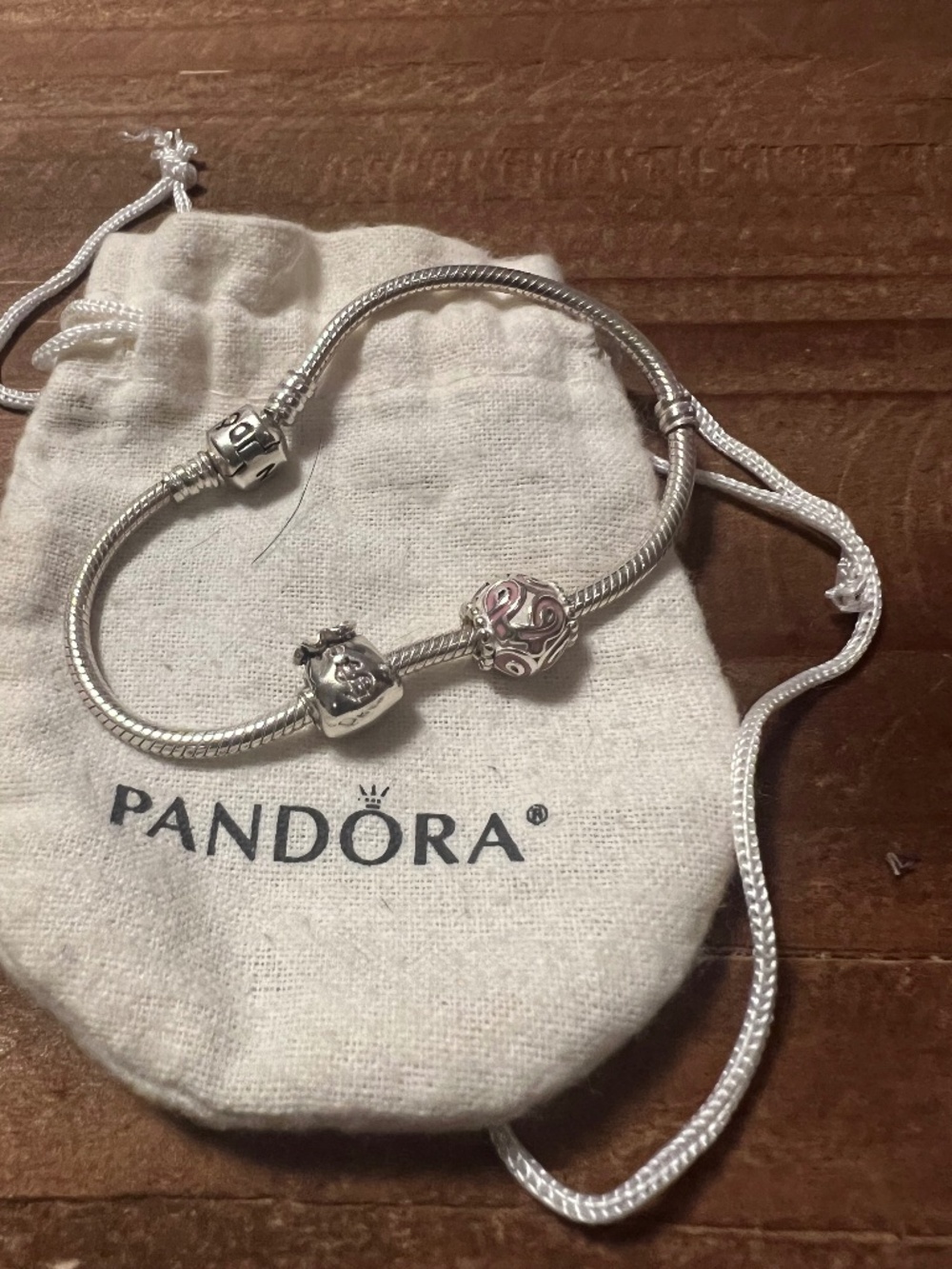 Pandora bracelet with free charms